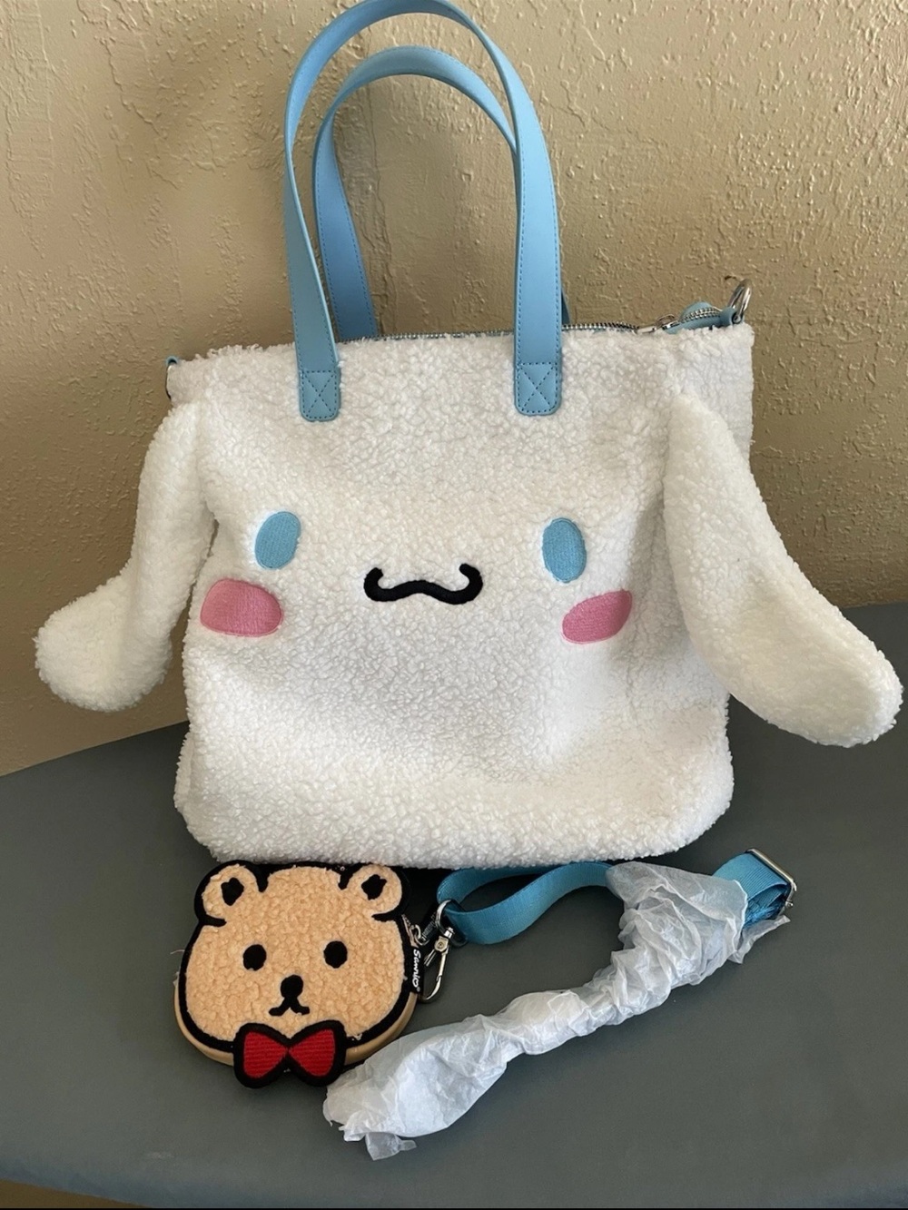 Loungefly Sanrio Cinnamoroll Faux Sherpa tote